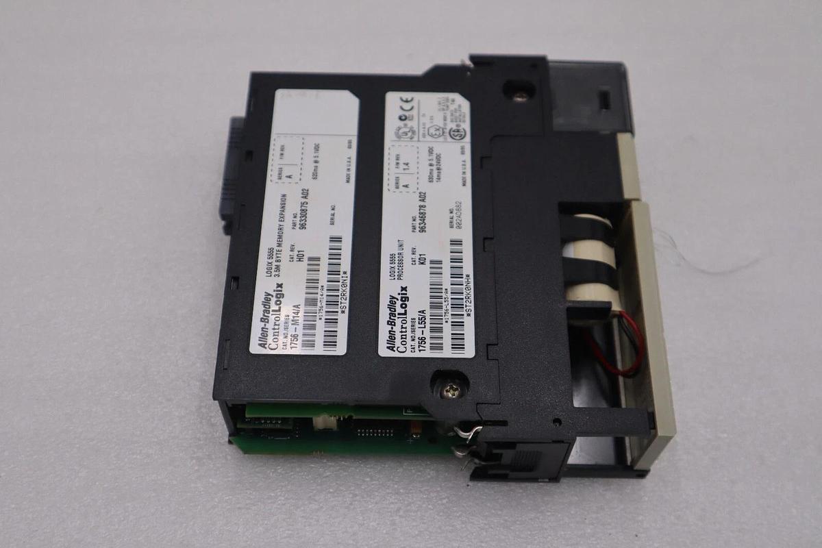 Used Allen Bradley 1756-L55 /A W 1756-M14 ControlLogix Processor STOCK 851C