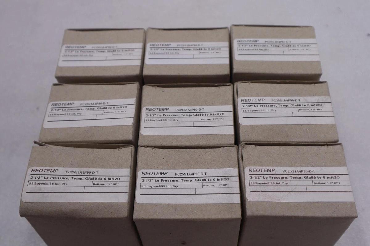 REOTEMP PC25S1A4P90-D-T GAUGE 1/4" NPT STOCK #3234
