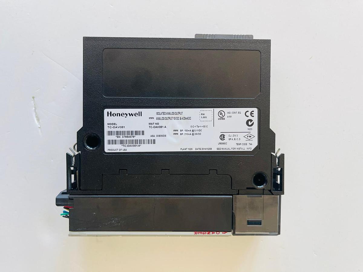 Used Honeywell TK-OAV081 Analog Output  FW Rev: 1.5 PLC #K-562