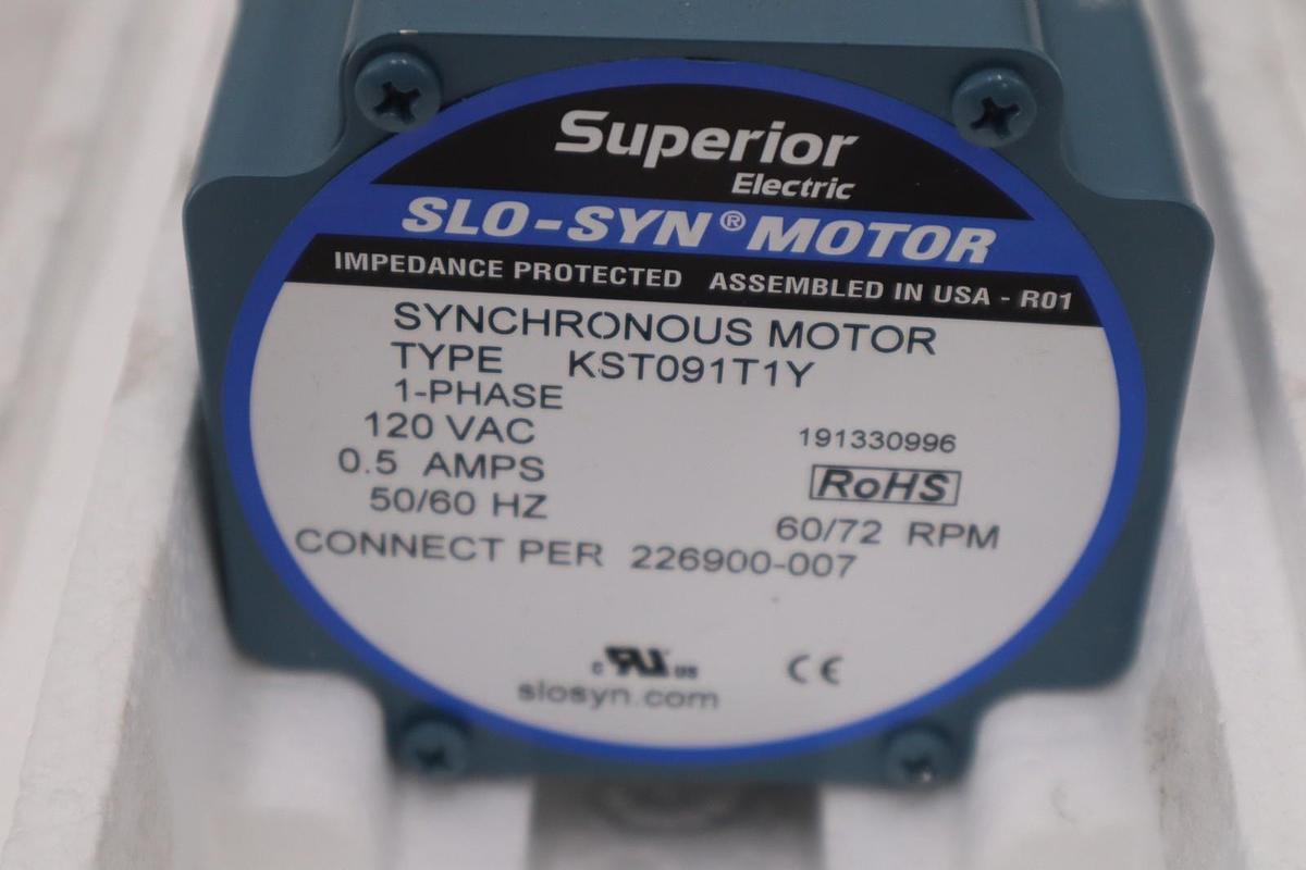 Used Superior Electric KST091T1YG12 Slo-Syn Motor (120VAC)-(1-PHASE) NEW NO BOX