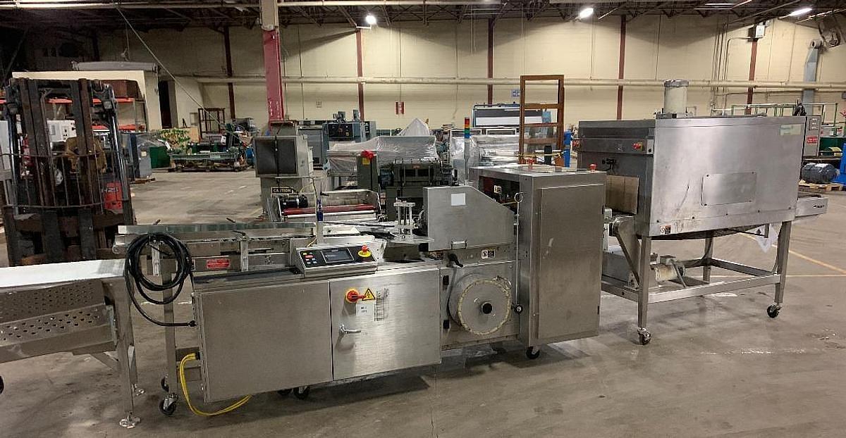 Used SHANKLIN F-1A CDA STAINLESS STEEL FOOD GRADE SIDE SEAL SHRINK WRAPPER