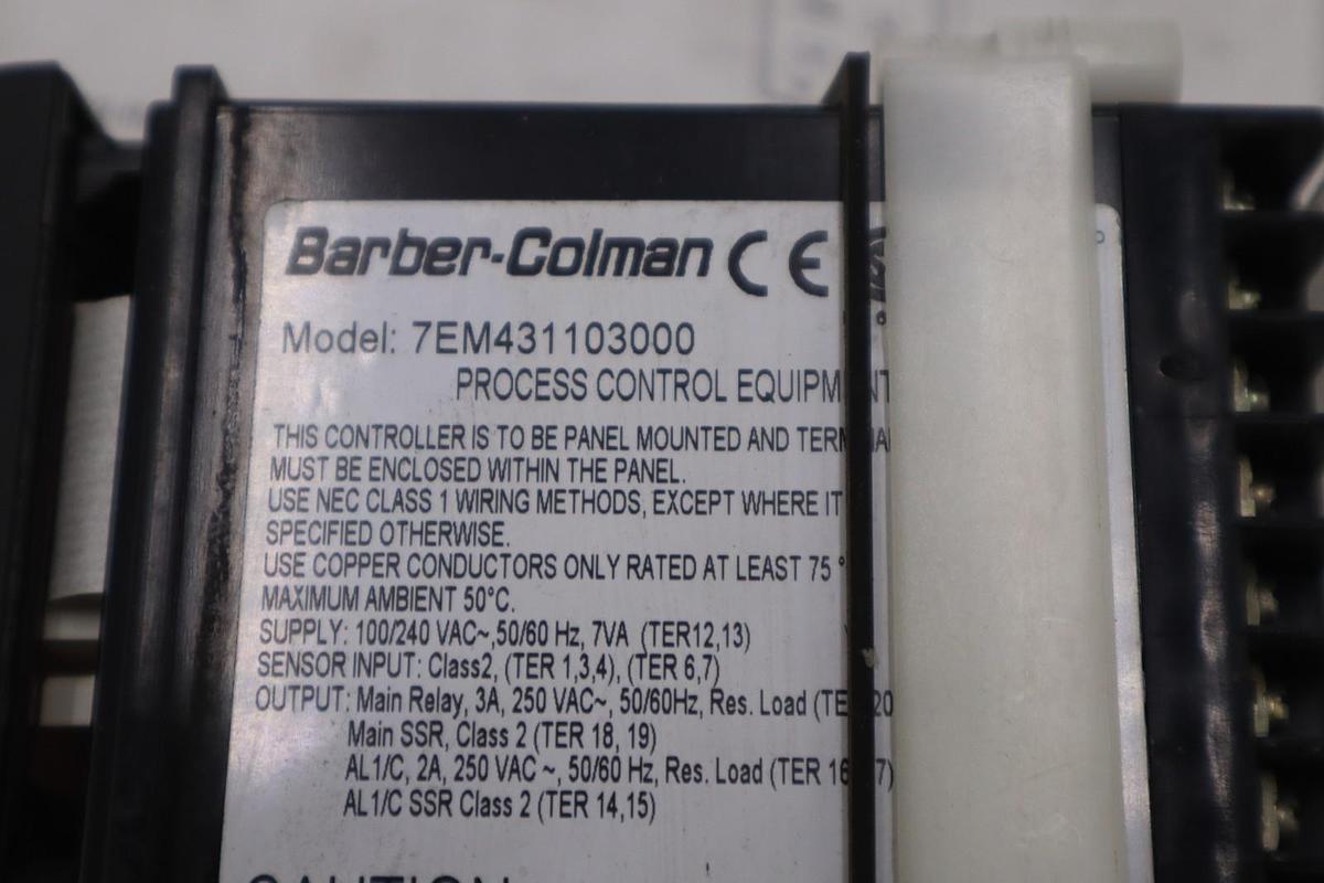 INVENSYS BARBER COLMAN 7EM431103000 TEMPERATURE CONTROLLER - STOCK GF635A