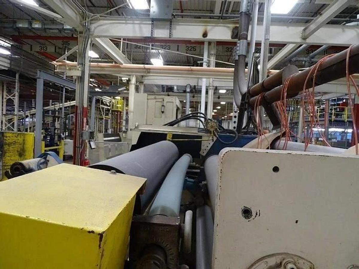 Used 64" (1.60M) ARROW MDL 2000T SLITTER REWINDER 96" OD REWIND SHEAR CUT