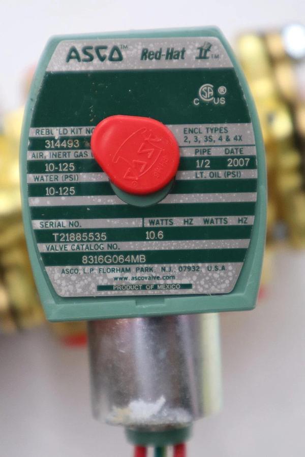 ASCO Redhat 3 Way Solenoid Valve 8316G064MB NEW UNIT NO BOX STOCK H1598