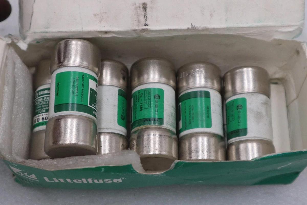 Used BOX OF 6 - LITTELFUSE JTD 60 / JTD60 - NEW IN BOX - STOCK GF618A