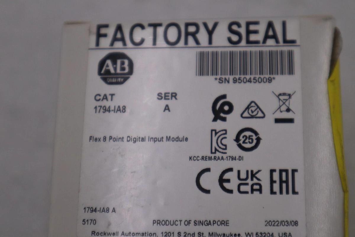 Used New SEALED Allen-Bradley 1794-IA8 Flex 8 Point Input Module 1794IA8 #G842A