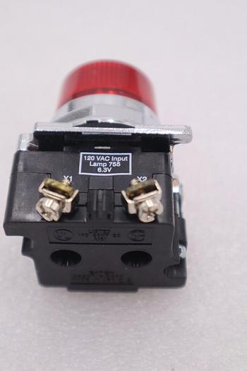 EATON 10250T181NC1N STD IND LIGHT TRANS-120V RED PLASTIC LENS STOCK #K-2329