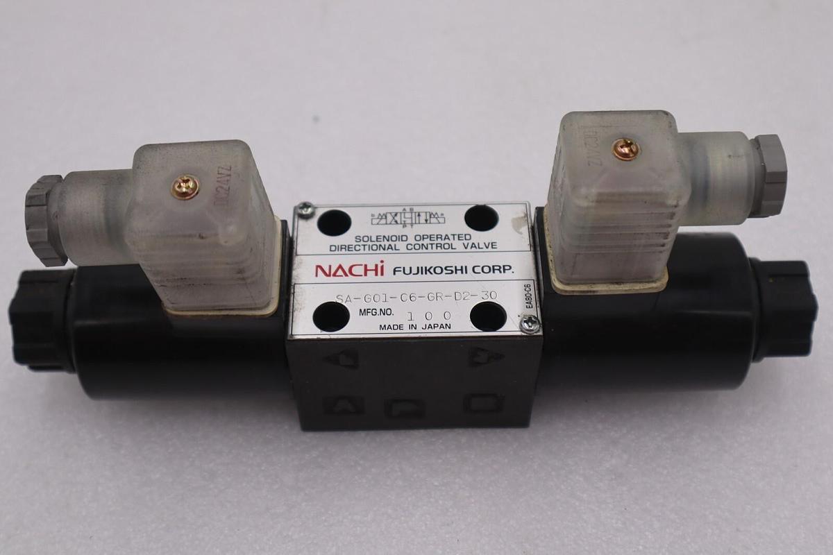 NACHI SA-G01-C6-GR-D2-30 SOLENOID OPERATED CONTROL VALVE STOCK #K-1896