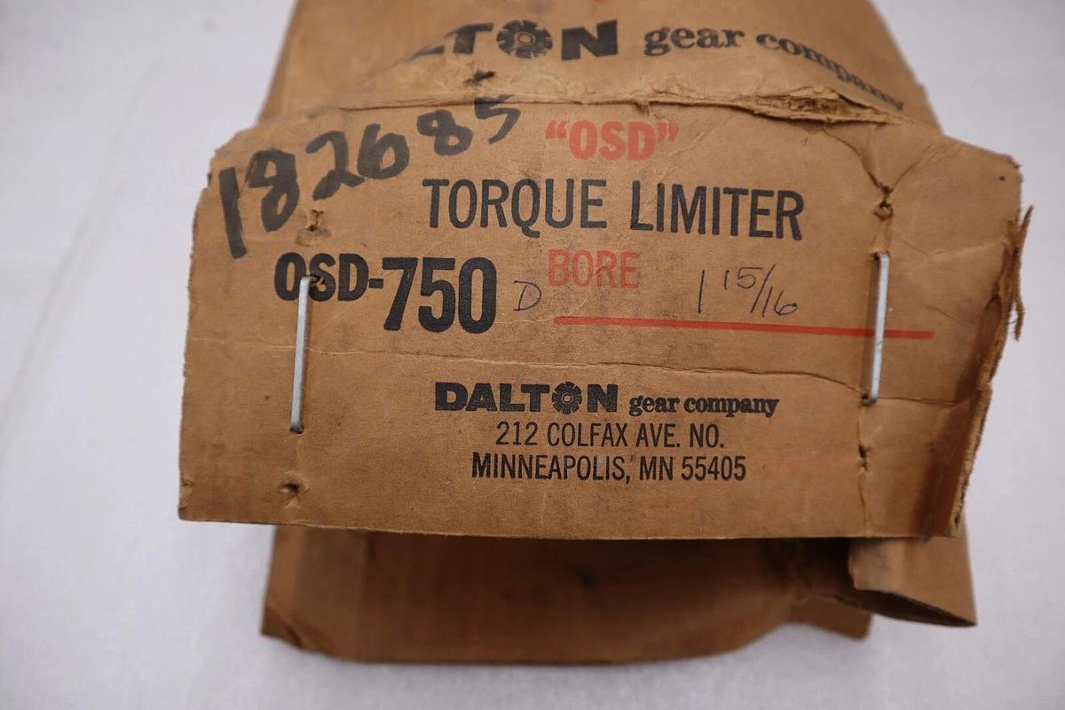 Used New Dalton Gear OSD-750D-1 15/16" Torque Limiter Overload Safety Device #H260A