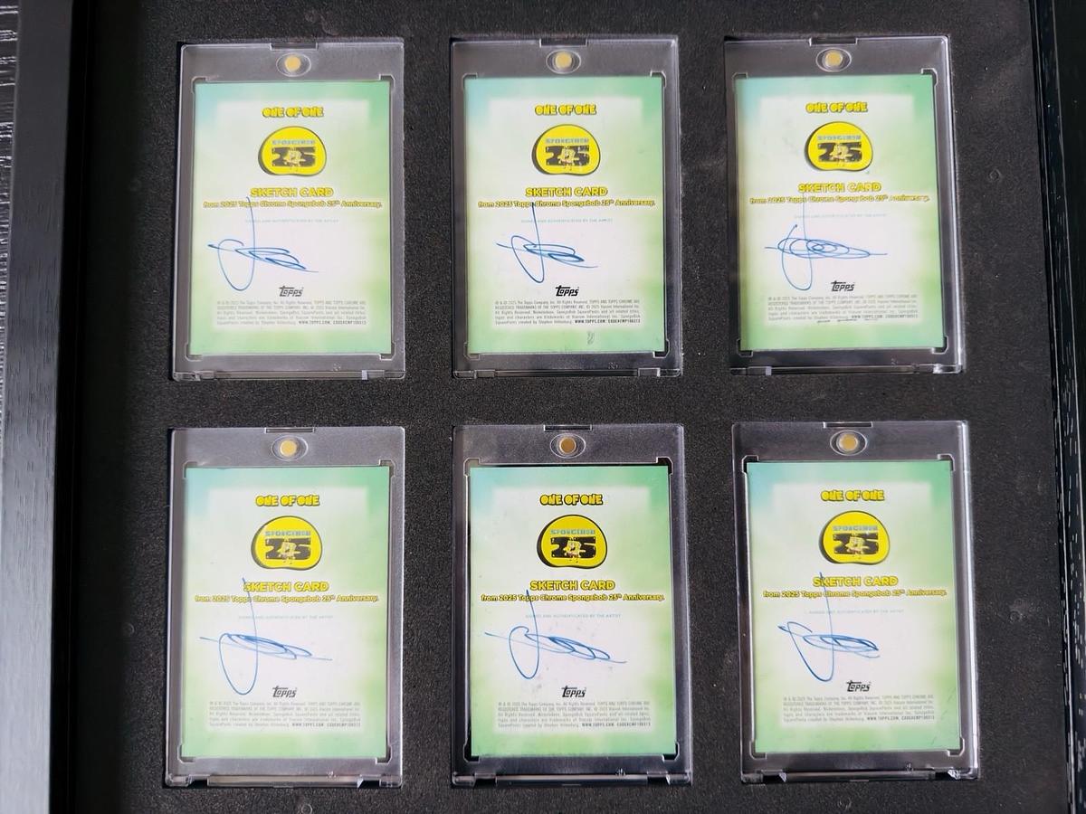 Used 2025 Topps Chrome SpongeBob SquarePants 1/1 Sketch Card Ultimate Collection