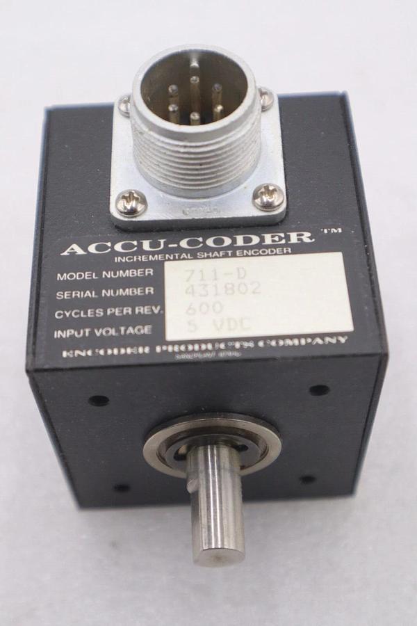 Used NEW OPEN BOX Accu-Coder 711-0.   5 VDC SHAFT ENCODER STOCK 2167-A