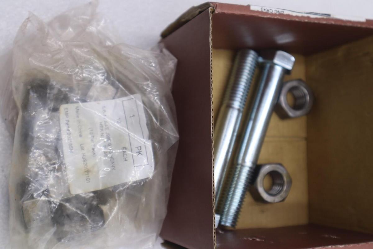 Used HEX BOLTS A307 GRADE A ZINC CR+3 5/8'-11x4 1/2", (PT) 494126-5-PN #K-3057