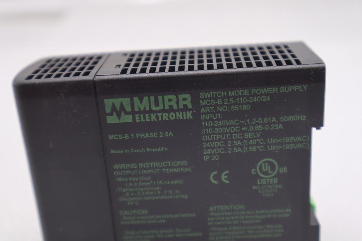 Used MURR ELEKTRONIK MCS-B-2.5-110-240/24 / MCSB2511024024 NEW STOCK K-1646