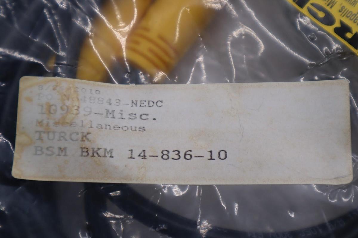 NEW TURCK BSM BKM 14-836-10 / BSMBKM1483610 STOCK K-3897