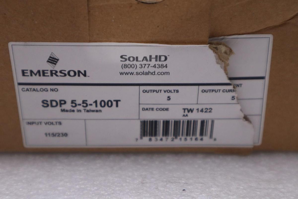 Used NEW EMERSON SOLA SDP 5-5-100T POWER SUPPLY SDP55100T STOCK 859B