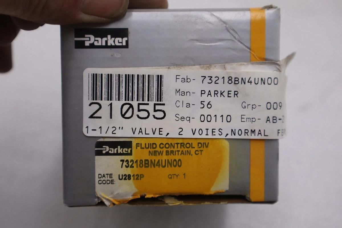 Used Parker 73218BN4UN00 2-Way Solenoid Valve 1-1/2" - STOCK GF407A