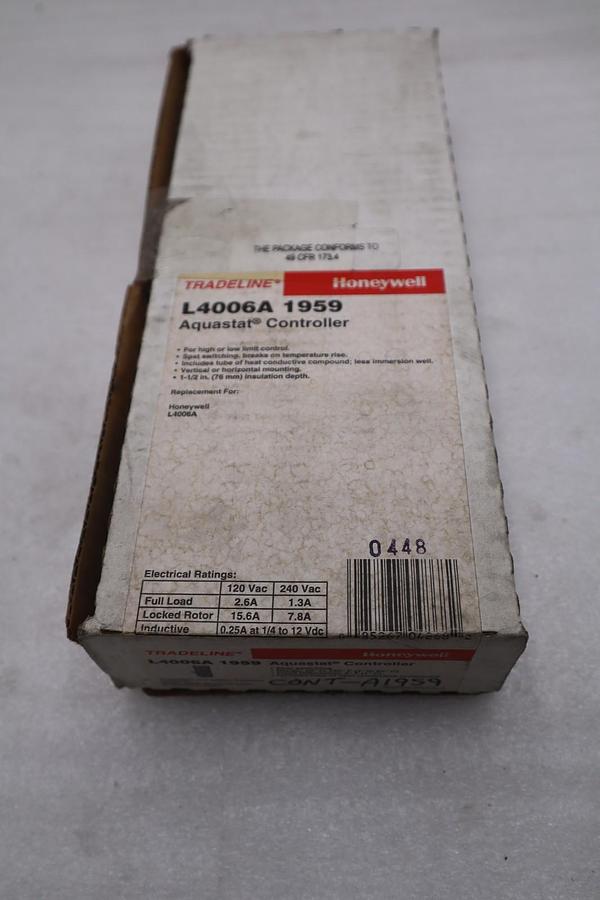 Used Honeywell Home L4006A1959 Grey 40-180F Aquastat Controller STOCK GF171A