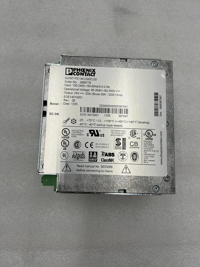 Used Phoenix Contact Quint-PS/1AC/24DC/10 Power Supply 2866763 NEW STOCK K-2125