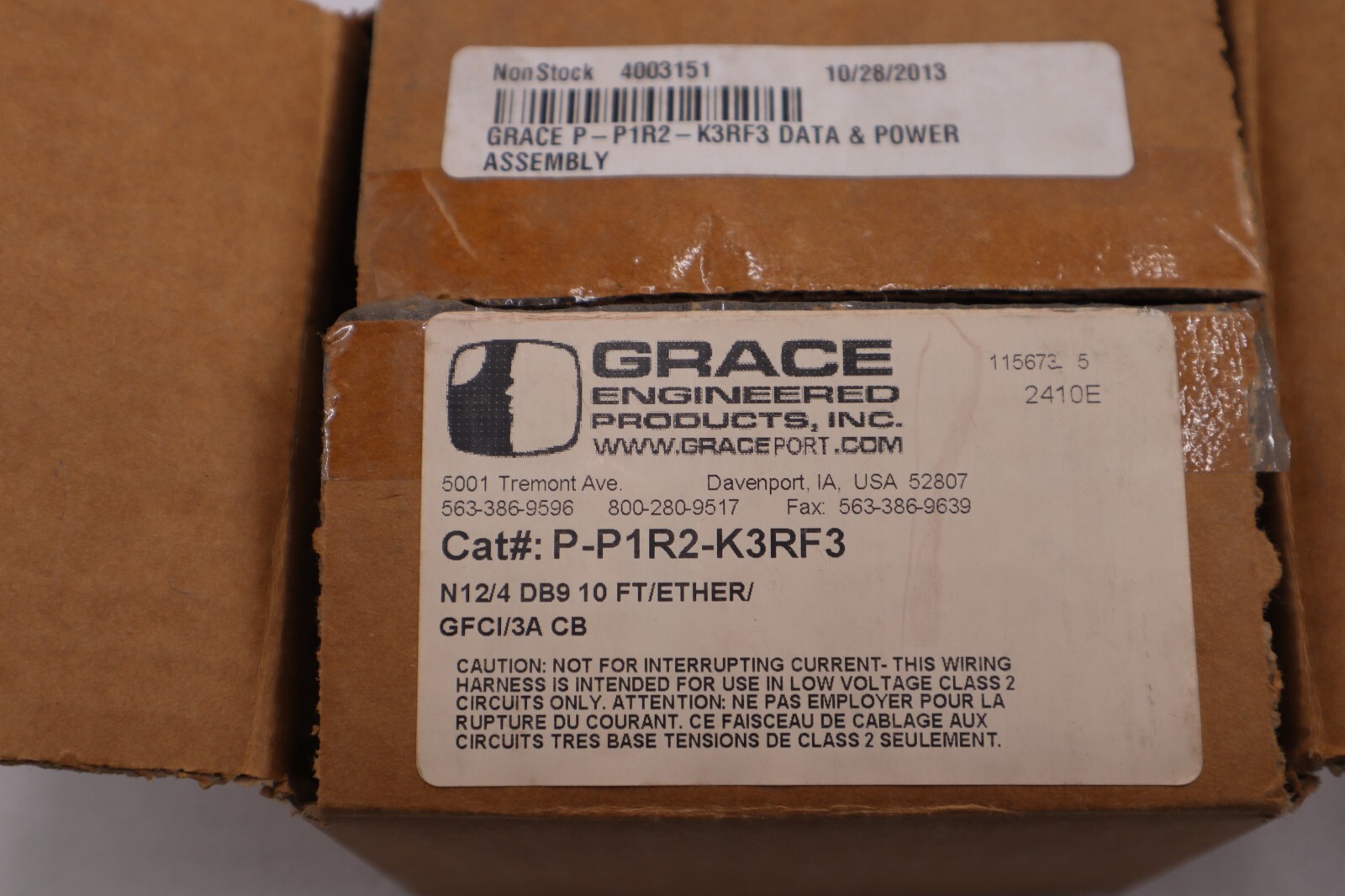 GRACE P-P1R2-K3RF3 INTERFACE DATA AND POWER ASSM. *NEW IN BOX* STOCK L-293