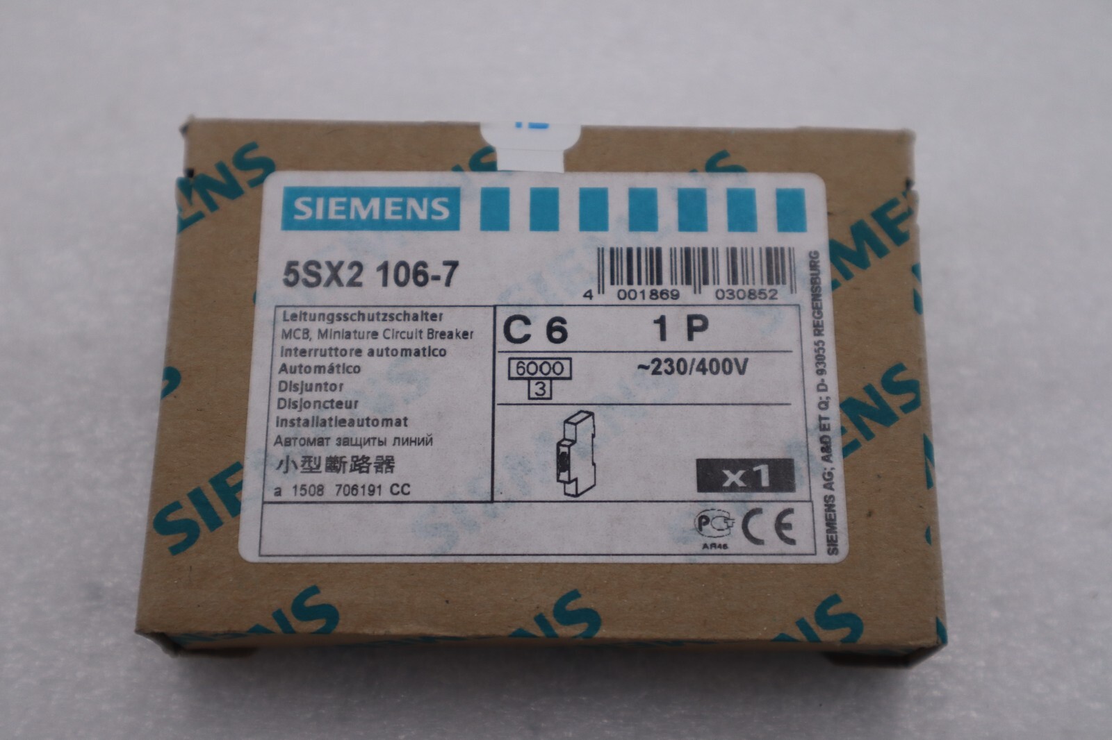 NEW SIEMENS 5SX2 106-7 CIRCUIT BREAKER STOCK G710A