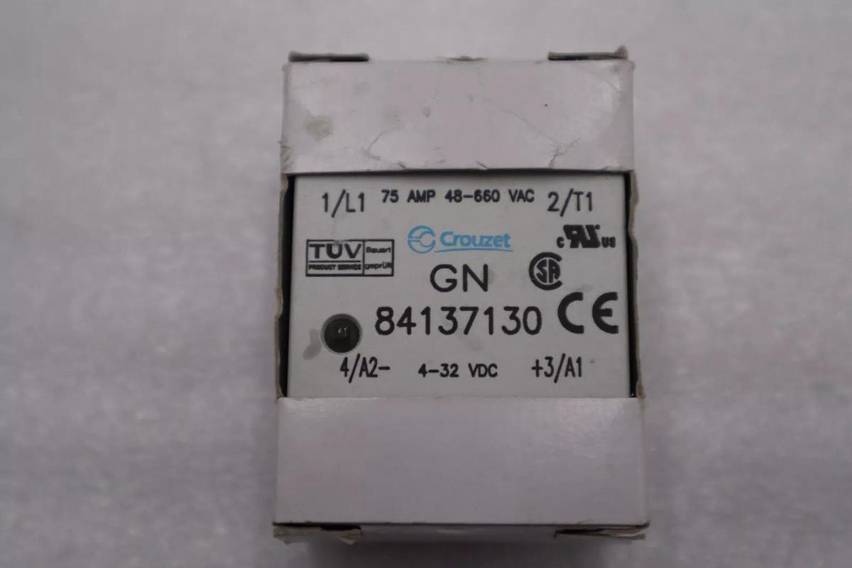 NEW Crouzet GN 84137130 Solid State Relay, 75Amp, 48-660Vac STOCK L-72-C