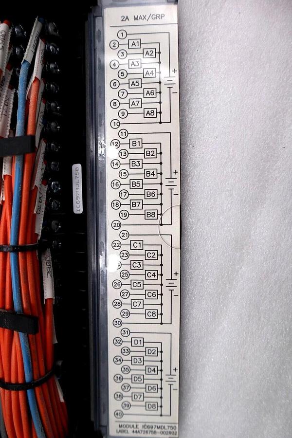 Used GE FANUC IC697MDL750 OUTPUT MODULE 2A MAX #L-233