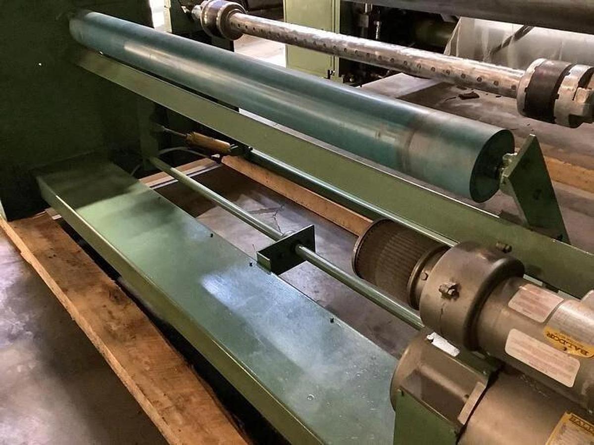 Used 62" WIDE SHAR MANUFACTURING CENTERWIND INSPECTION AND REWIND MACHINE