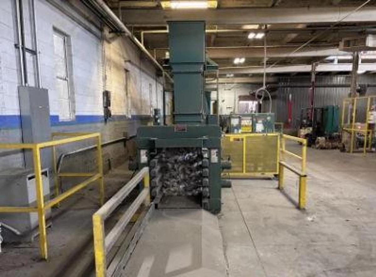 Used SELCO MODEL HLO-128A50T HORIZONTAL AUTOTIE BALER WITH CONVEYOR 50HP 8" CYLINDER