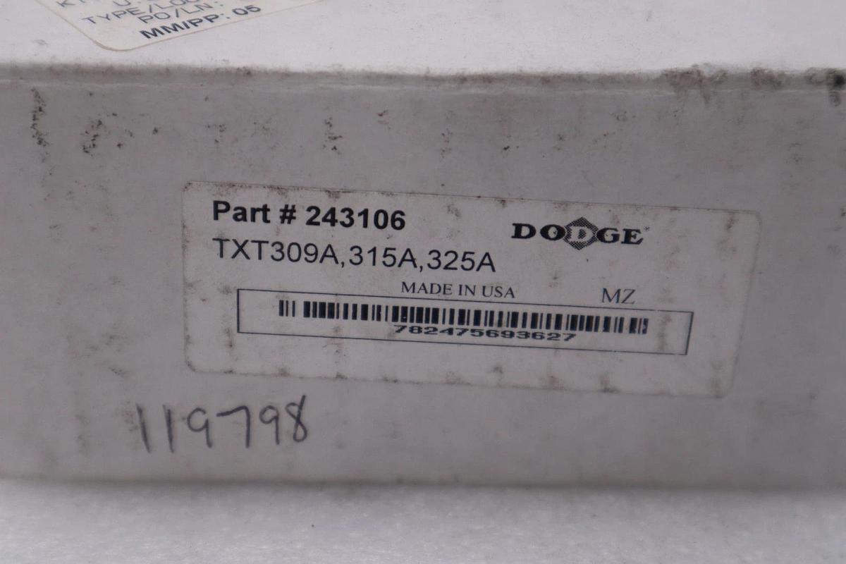 NEW OPEN BOX Dodge 243106 TXT309A,315A,325A BACKSTOP ASSY STOCK H344A