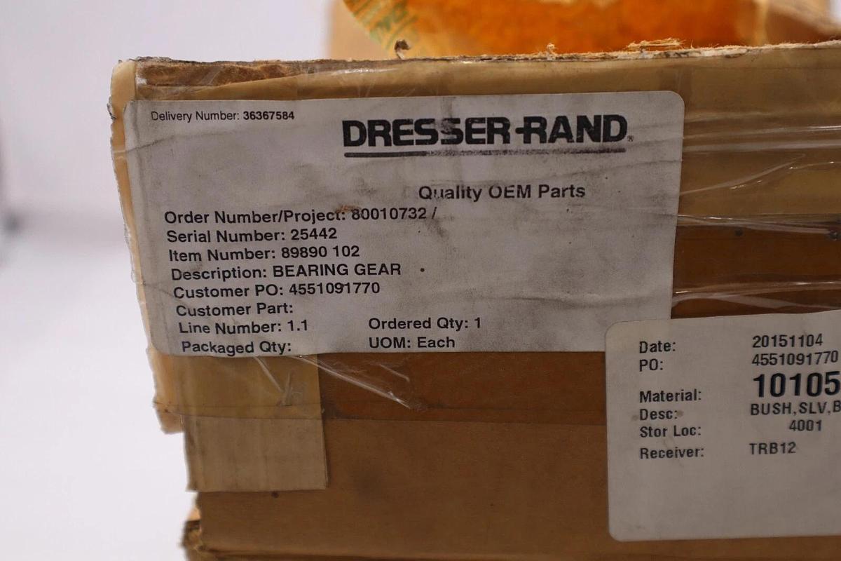 DRESSER RAND 89890-102 BEARING GEAR STOCK 1771