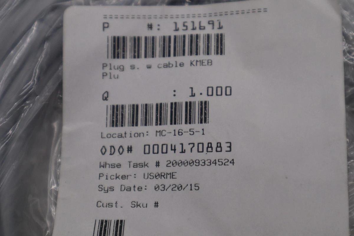 Used NEW FESTO 151691 PLUG SOCKET WITH CABLE STOCK L-206-C