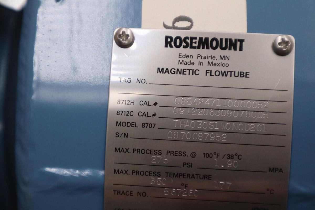 Used Rosemount 8705THA030S1W0N0D2G1 Magnetic Flowtube 8” 150 NEW WITH BOX STOCK GF516