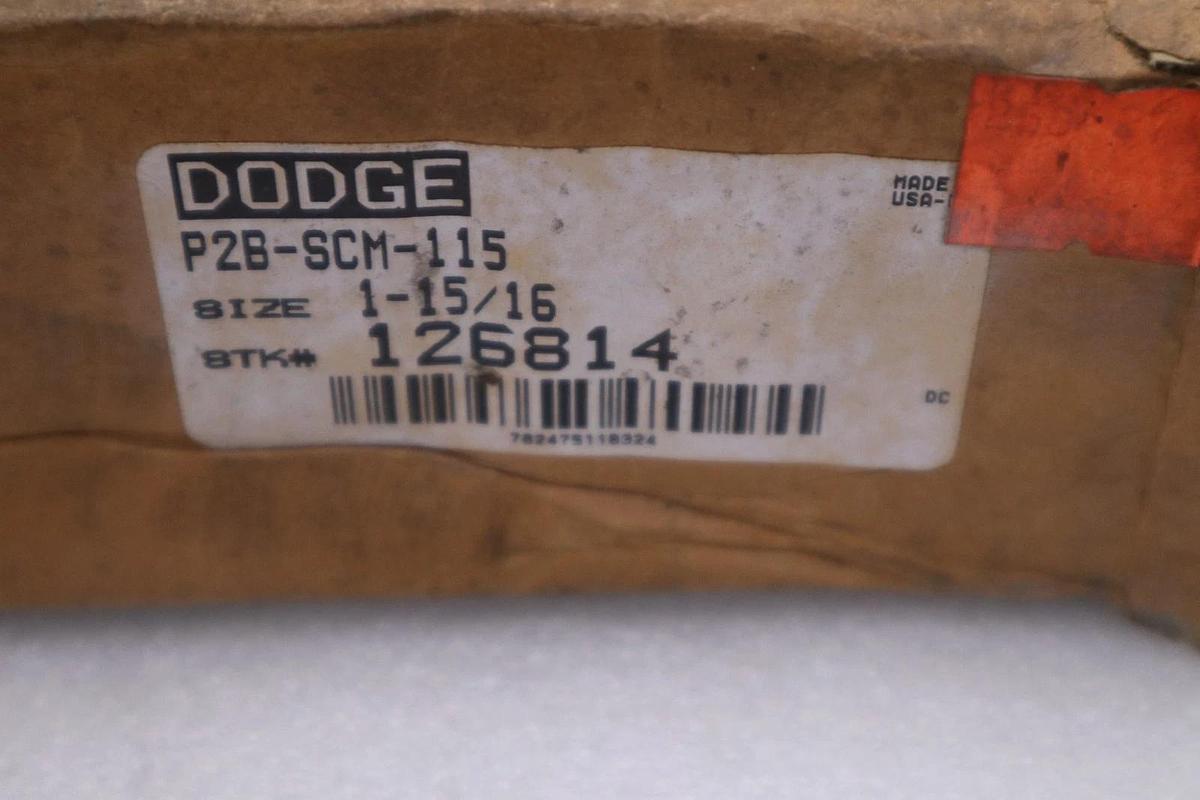 NEW OPEN BOX DODGE 126814 P2B-SCM-115 1 15/16" PILLOW BLOCK BEARING STK CC117