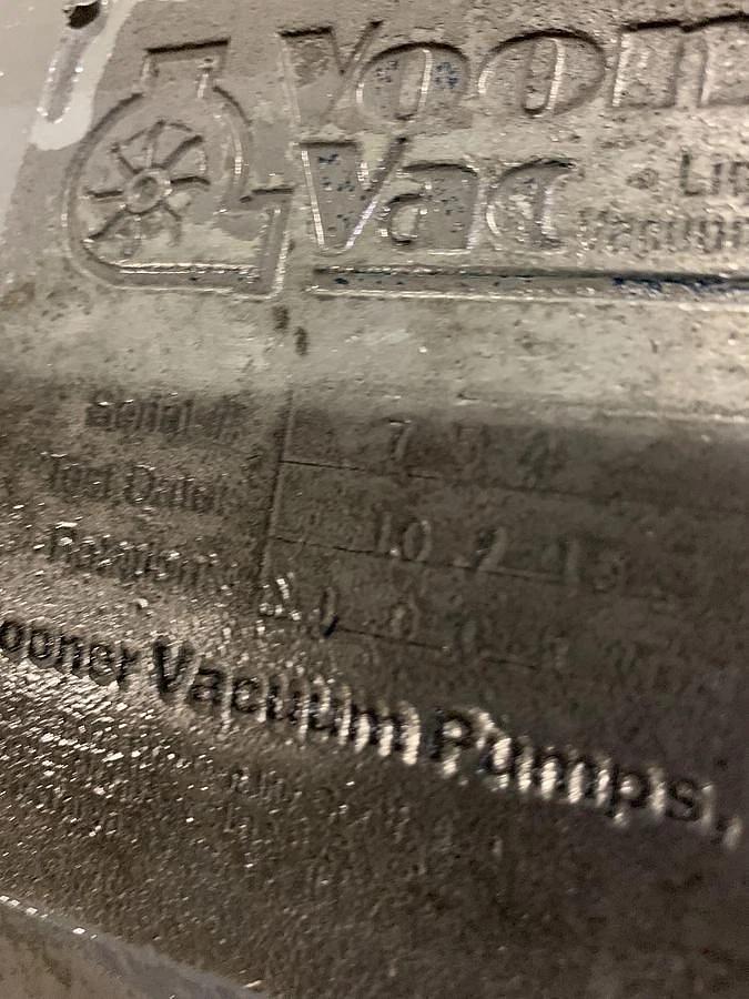 Used VOONER LP40V2 STAINLESS STEEL VACUUM PUMP