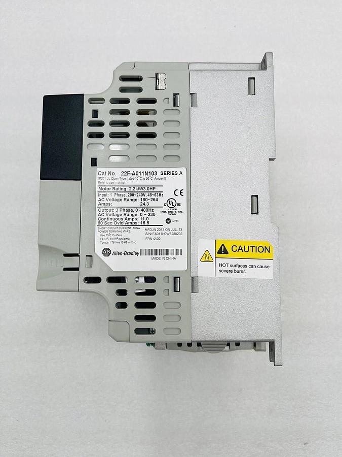 Used Allen Bradley 22F-A011N103 Inverter 1Phase 200-240VAC 2.2KW/3.0HP STOCK 2262