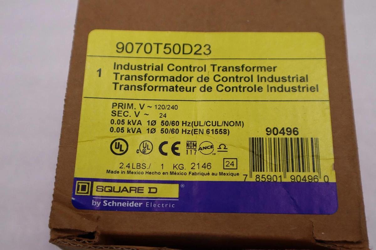 Used NEW IN BOX Square D 9070T50D23 Control Transformer STOCK H1008