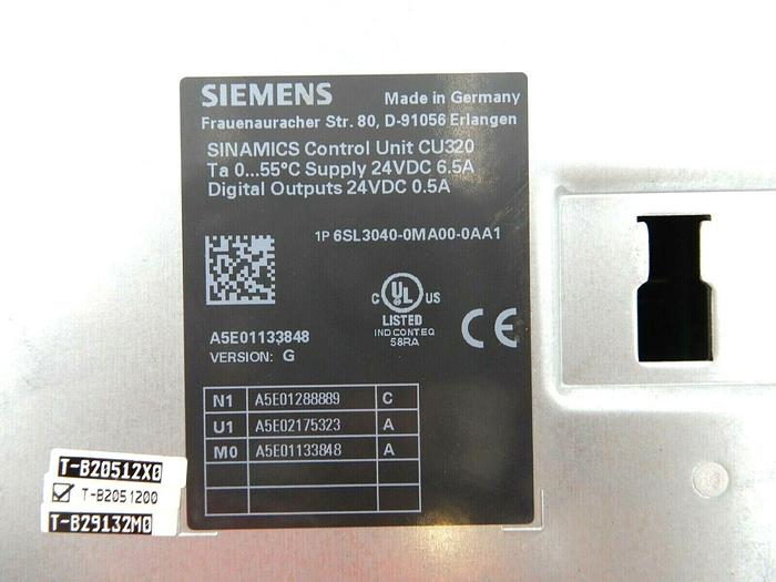 Used SIEMENS SINAMICS 6SL30400MA000AA1 CONTROL UNIT CU320 VER: G W/ CF CARD STOCK 696