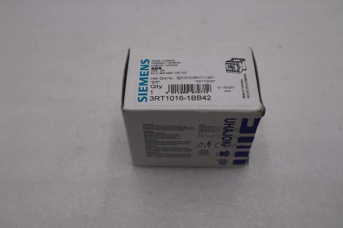 New Siemens contactor 3RT1016-1BB42 3RT10161BB42 New With Box Stock G856A