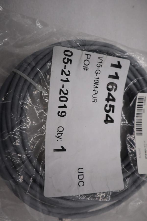 Used Pepperl+Fuchs V15-G-10M-PUR Sensor Actuator Cordset Female 5-Pin 10m #G807A