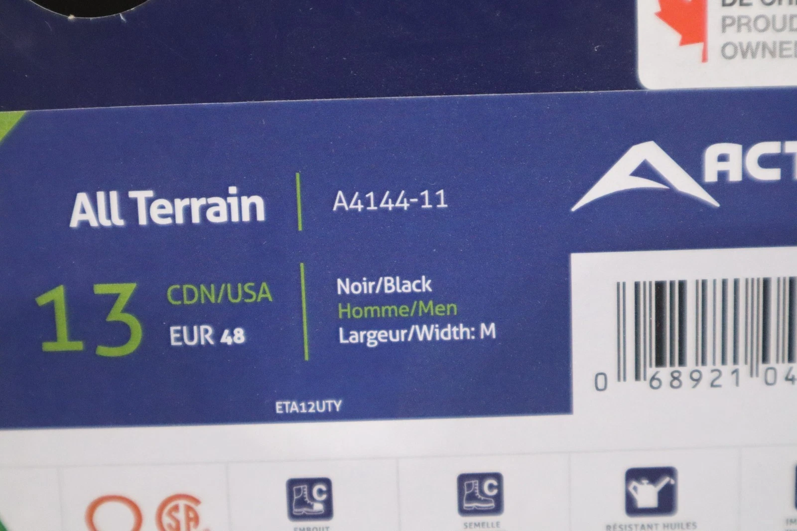 Used ACTION All Terrain 15" Composite Toe Rubber Work Boots A4144-11 - STOCK GF947