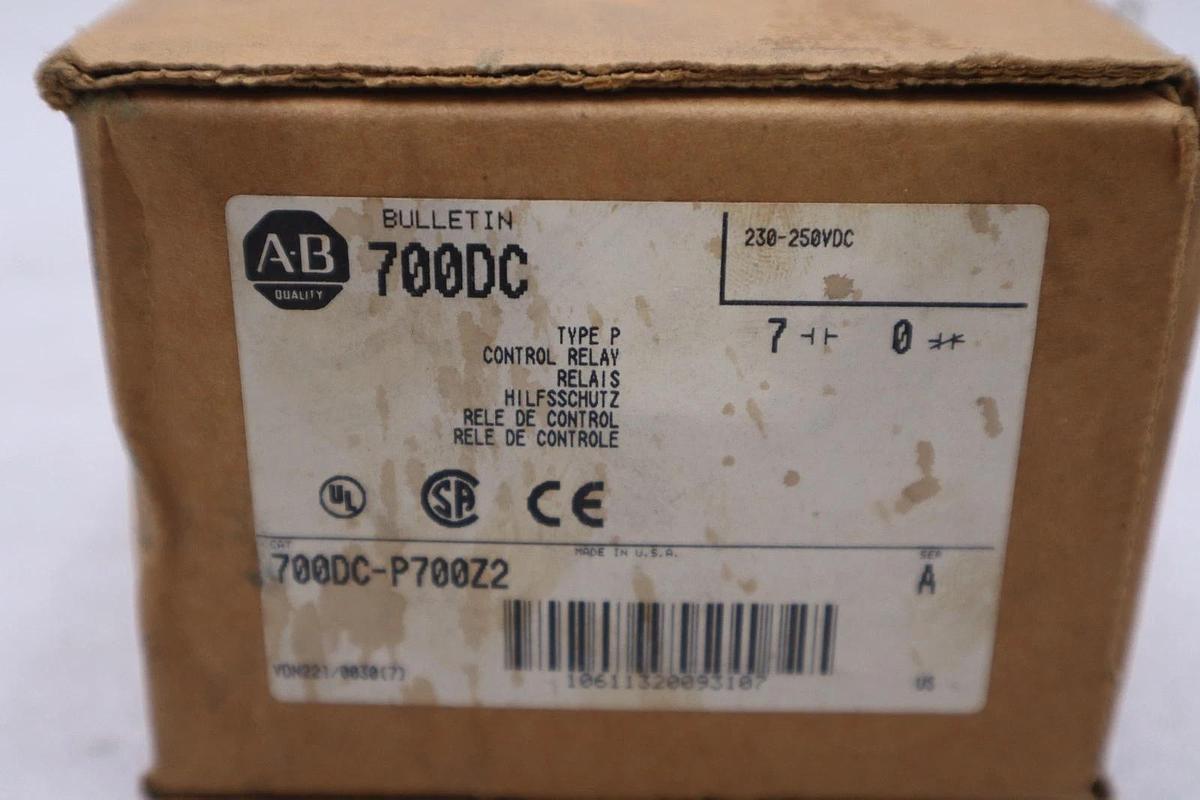 Used Control Relay 700DC-P700Z2 Allen-Bradley 700DCP700Z2 NEW IN BOX CC186