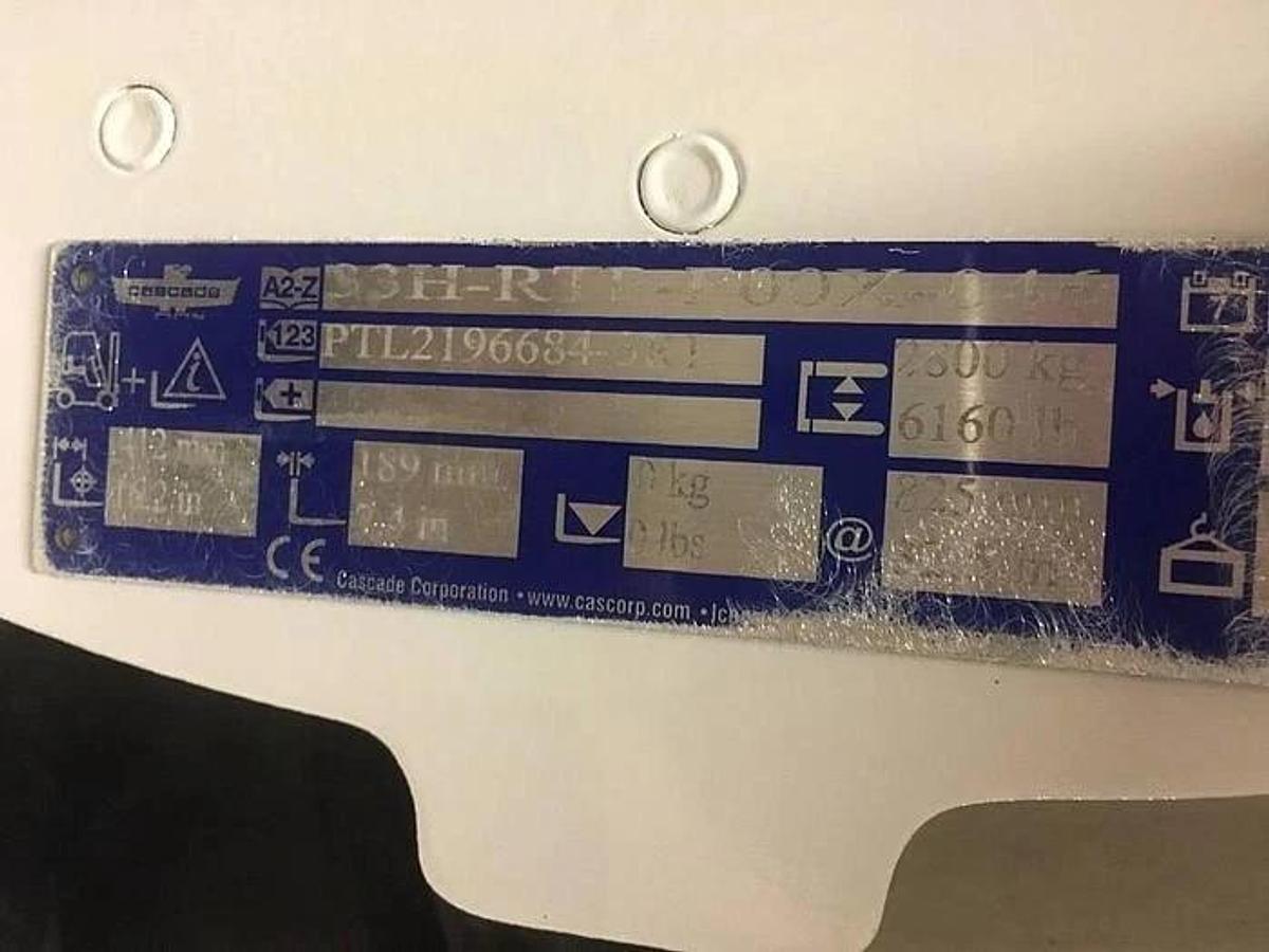 Used 2017 HYSTER E60XN-33 6000 POUND ELECTRIC FORKLIFT WITH 64" ROLL CLAMP 6600 HOURS