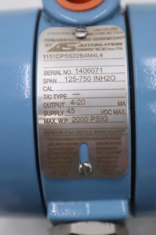 Used REMANUFACTURED Rosemount 1151DP5S22B4M4L4 Pressure Transmitter NEW STOCK GF-508