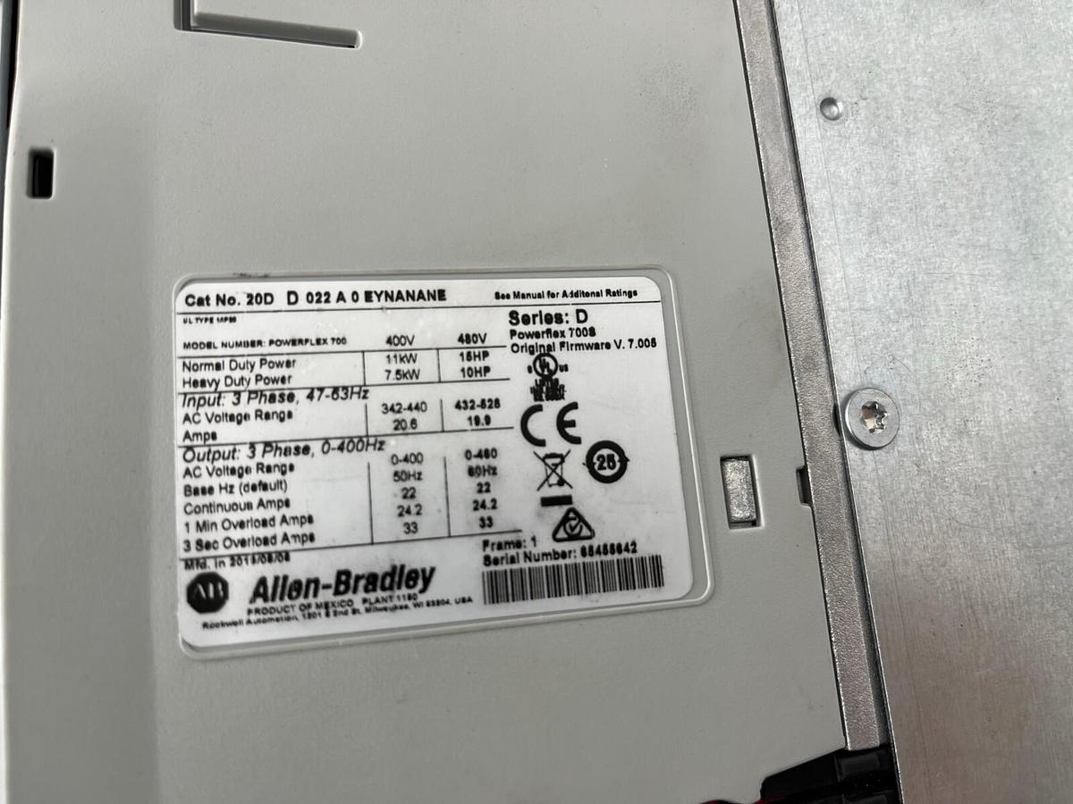 Used NEW ALLEN BRADLEY POWERFLEX 700S VFD 20DD014A3EYYAEBSE 10 HP 480V STOCK 1703-A