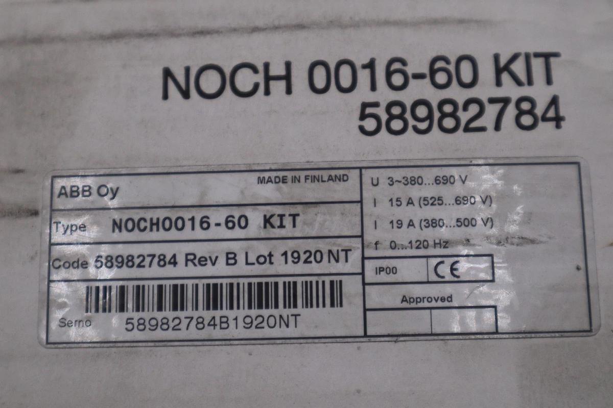 Used ABB NOCH0016-60 KIT / NOCH 0016-60 KIT CODE 58982784 REV B - STOCK GF195