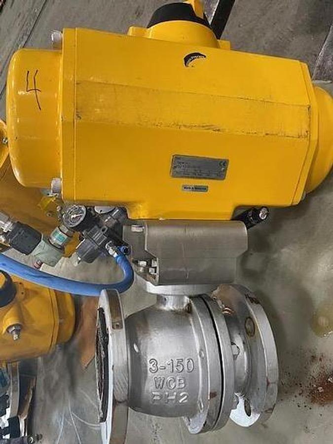 Used EMERSON FIELDQ TYPE 050600-U0481A0 ACTUATOR WITH 3" BALL VALVE
