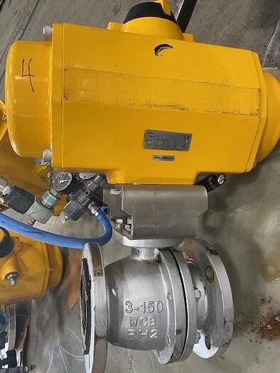 Used EMERSON FIELDQ TYPE 050600-U0481A0 ACTUATOR WITH 3" BALL VALVE