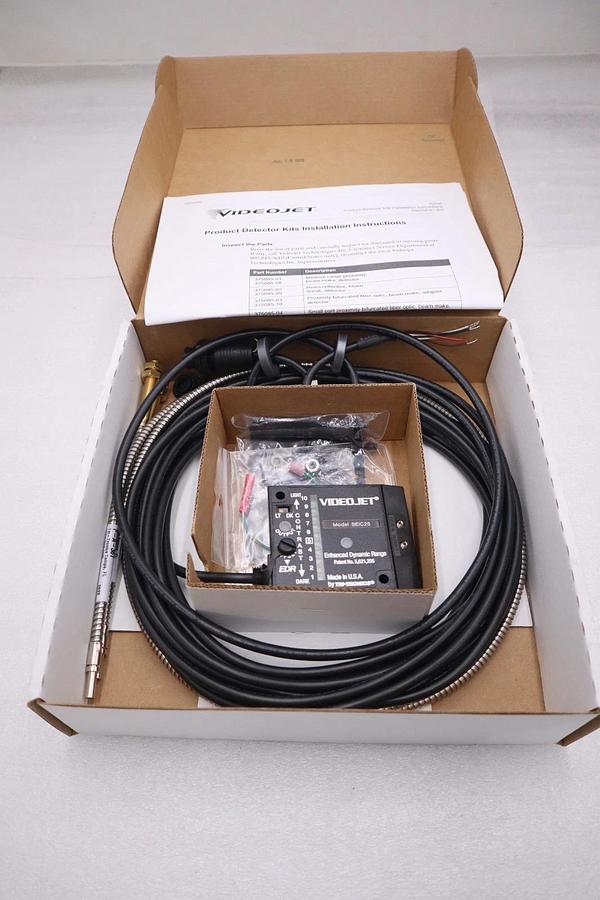 Used NEW IN BOX VIDEOJET FIBER OPTIC PRODUCT DETECTOR SEIC25A 375085-05 STOCK H266