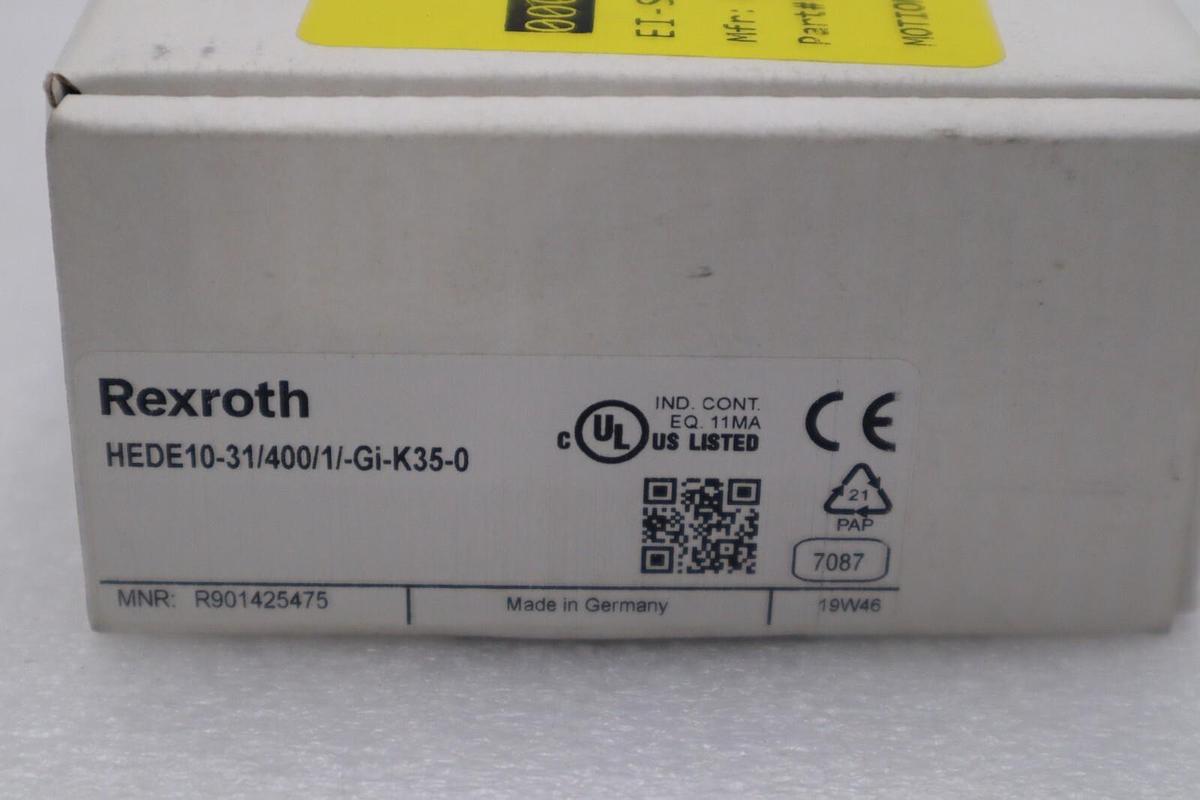 Used NEW Rexroth pressure switch HEDE10-31/400/1/-GI-K35-0 R901425475 STOCK G630A