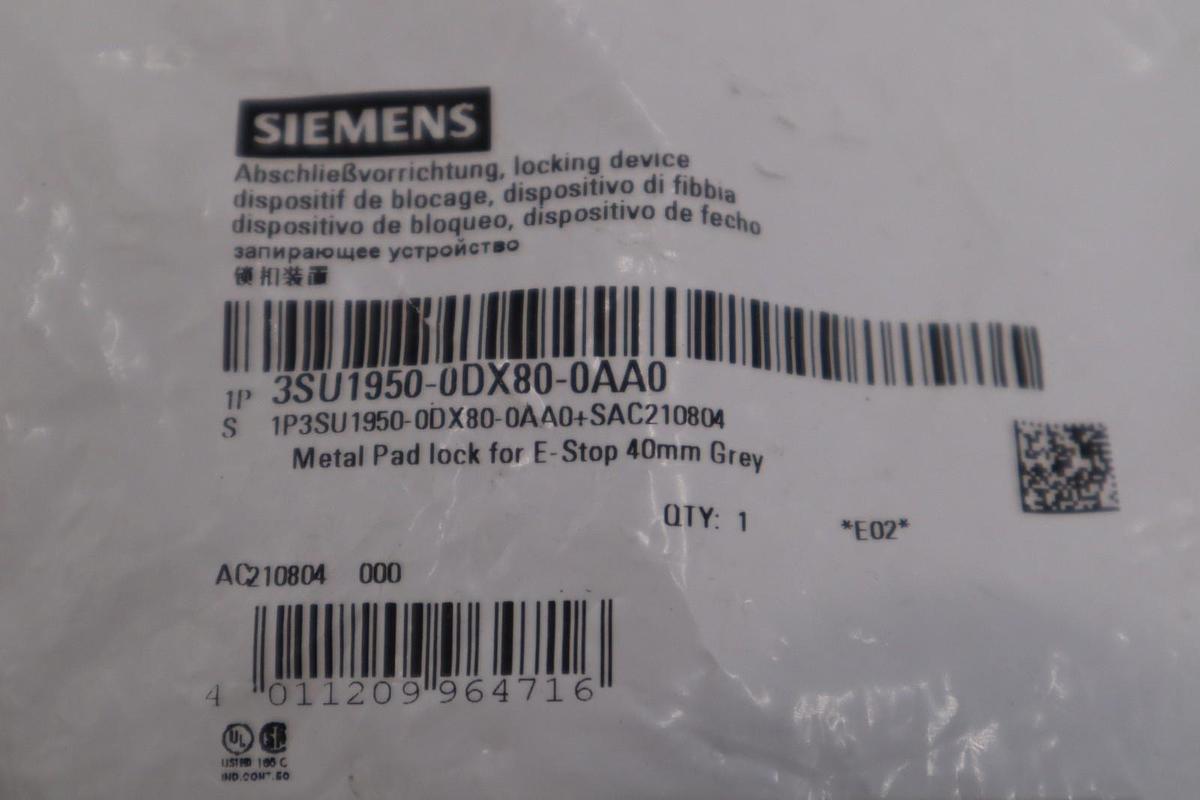 SIEMENS 3SU1950-0DX80-0AA0 / 3SU19500DX800AA0 STOCK H1325A